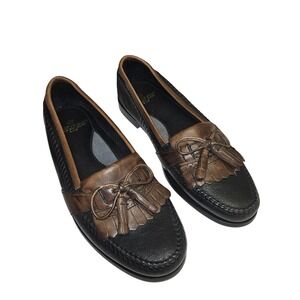 VTG Stuart McGuire Shoes Men SZ 9D Tassel Loafers Leather Comfort Made in Brazil